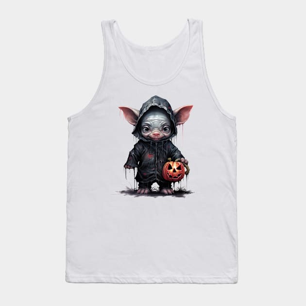 Halloween Goth Pig Tank Top by Chromatic Fusion Studio